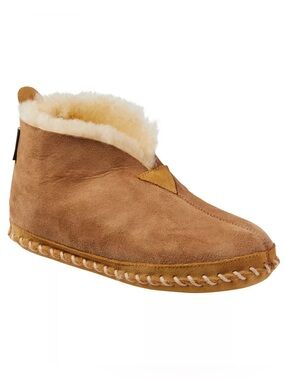 L.L. Bean Women's Wicked Good Suede Leather Shearling Lined Slippers Size 10M